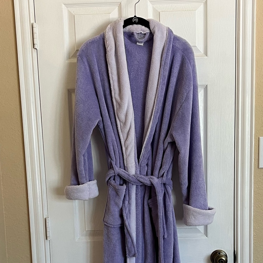 Purple Fuzzy Long Bath Robe